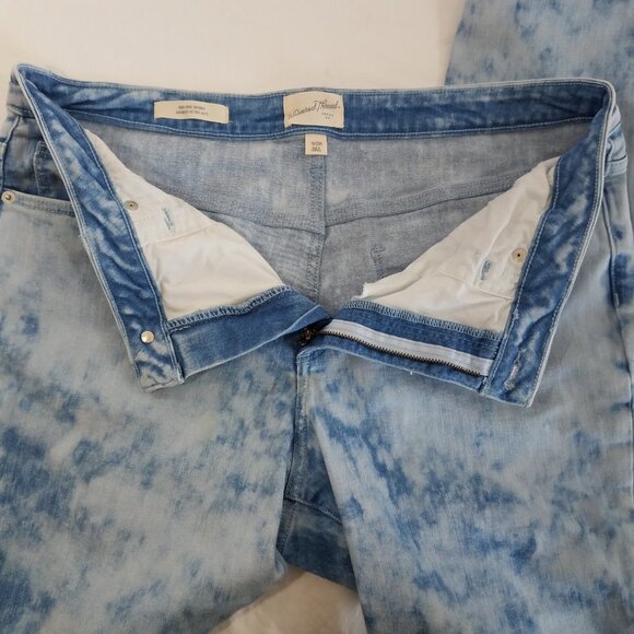 Universal Thread High Rise Skinny Jeans Ankle SIZE 16 Stretch Bleached Light Med - Picture 7 of 12